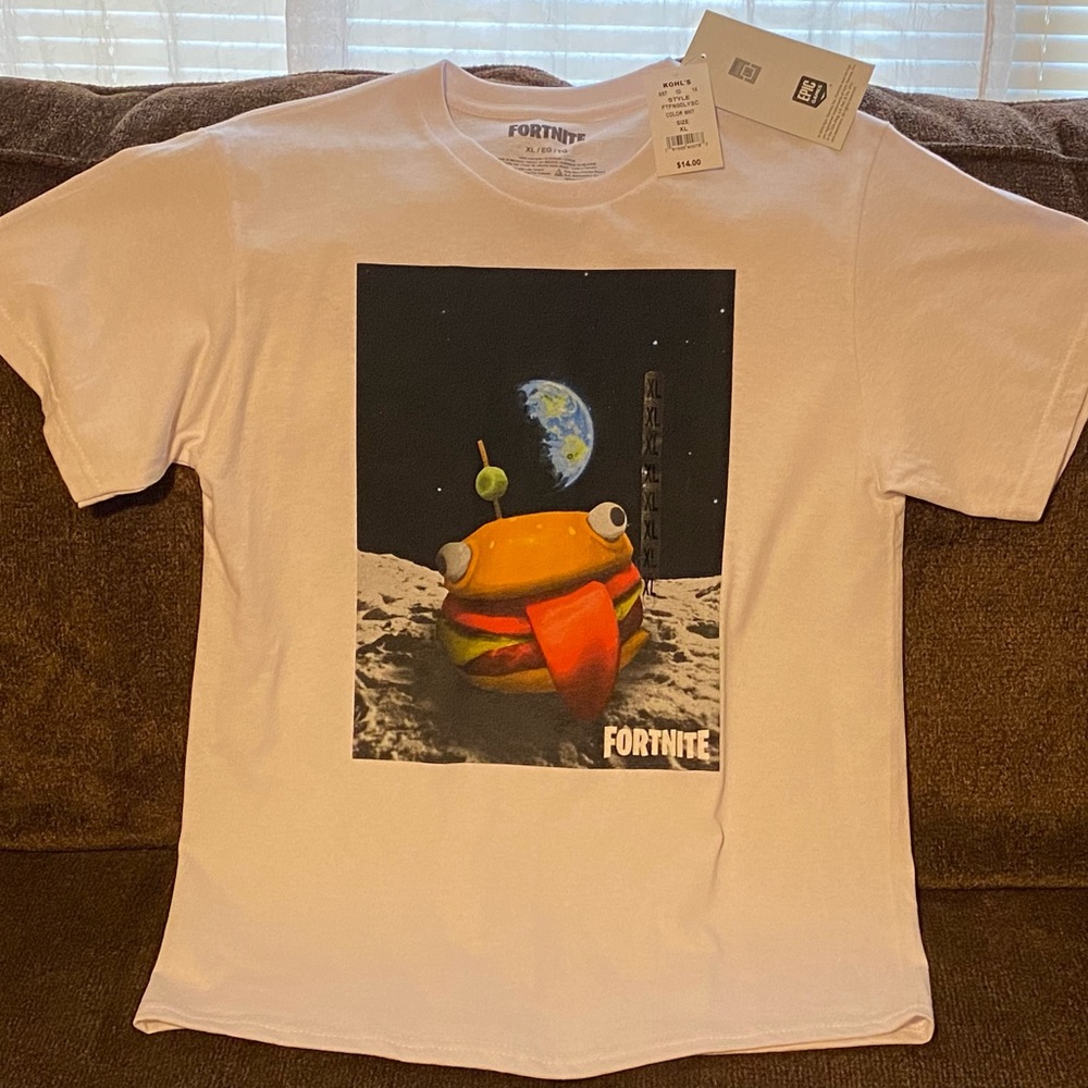 Brand New With Tags Fortnite Boy Size XL Short Sleeve Shirt.